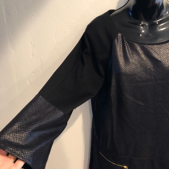 Ice Black and Red Long Sleeve Dress colorblock size 12 - Picture 5 of 7